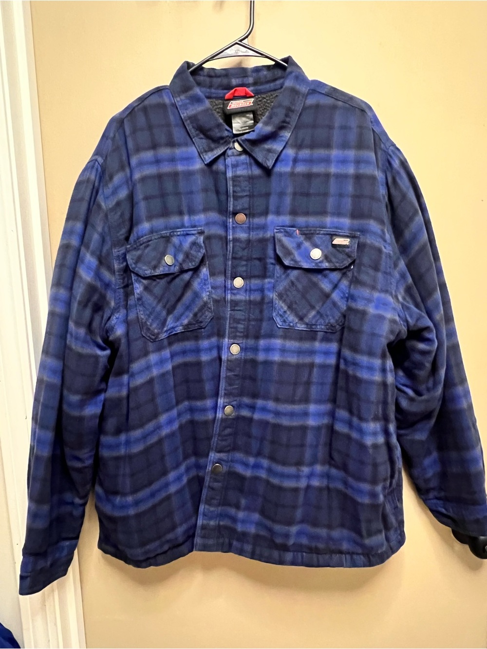Dickies Blue Plaid Lightweight Shirt Jacket